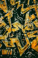 Verwitterte Graffiti-Wand (3)