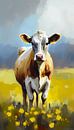 Cow among yellow flowers by But First Framing thumbnail