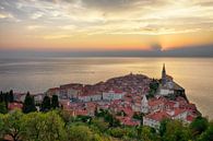 Sunset über Piran - Wunderschönes Slowenien von Rolf Schnepp Miniaturansicht