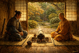 Theeceremonie met de samoerai en de monnik – Japanse kunstcollectie