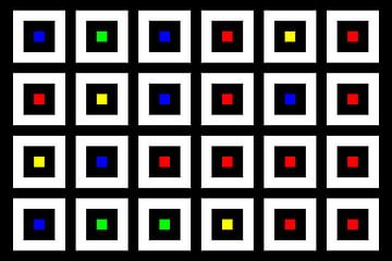 Nested | Center | 06x04 | N=02 | Random #02 | RGBY van Gerhard Haberern