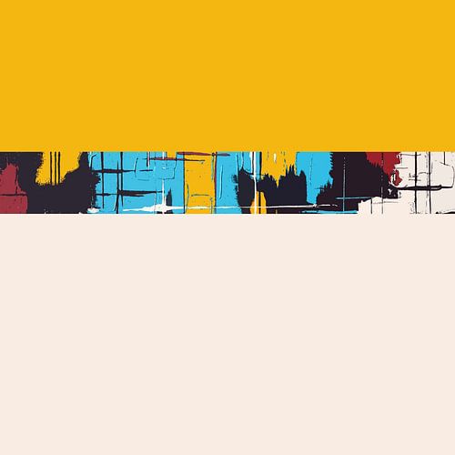 Abstracte kleurvlakken / Krachtvelden 08 / Geel