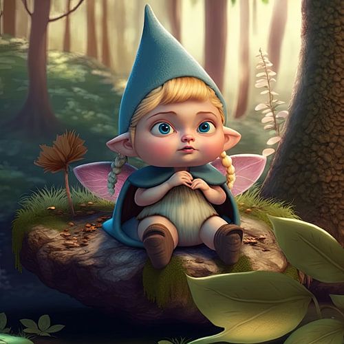 Pour la crèche. Un bébé fée, une fille.