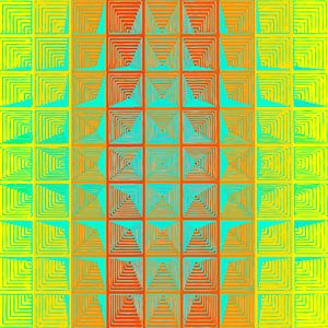 Retro Abstraktion inspiriert von Mondrian und Panton