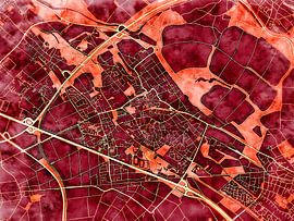 Karte von Bergheim im stil 'Amber Autumn'