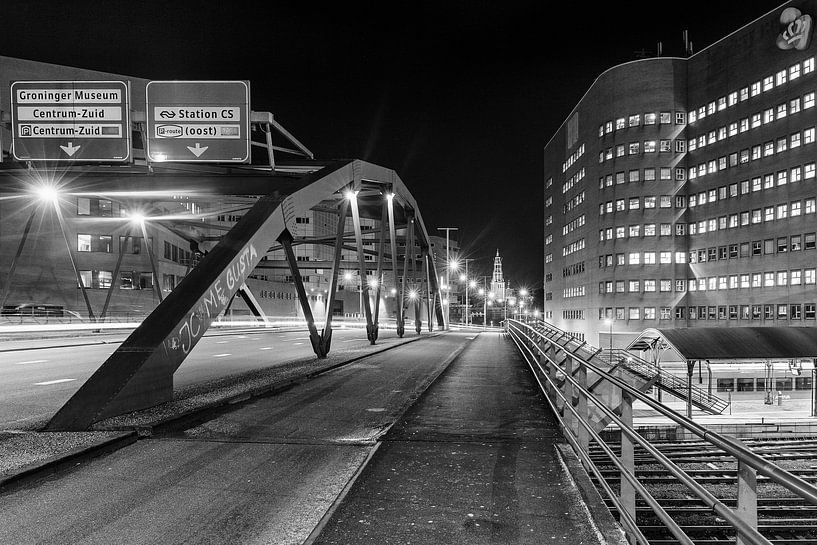 Entrée du centre de Groningue par l'Emmaviaduc par Evert Jan Luchies