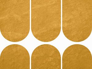 Modern Abstrakt Gold Bogen Geometrisch Organisch