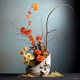 ikebana (japanse bloemsierkunst) by Gelissen Artworks