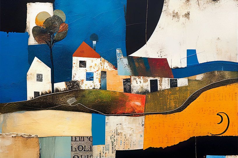 decorative painting of countryside by Ariadna de Raadt-Goldberg