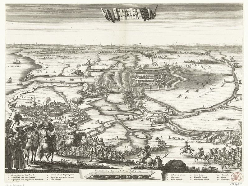 Coenraet Decker, Belagerung von Alkmaar, 1573 von Atelier Liesjes