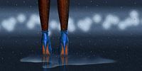Im Regen stehen 2 in Nachtblau von Monika Jüngling Miniaturansicht
