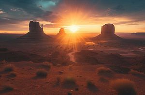 Morgendämmerung im Monument Valley