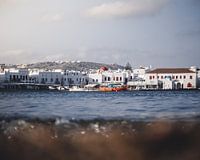 Zonsopgang over Mykonos stad