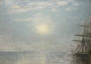 Sonne über dem Meer, Vilhelm Hammershøi von Meisterhafte Meister Miniaturansicht