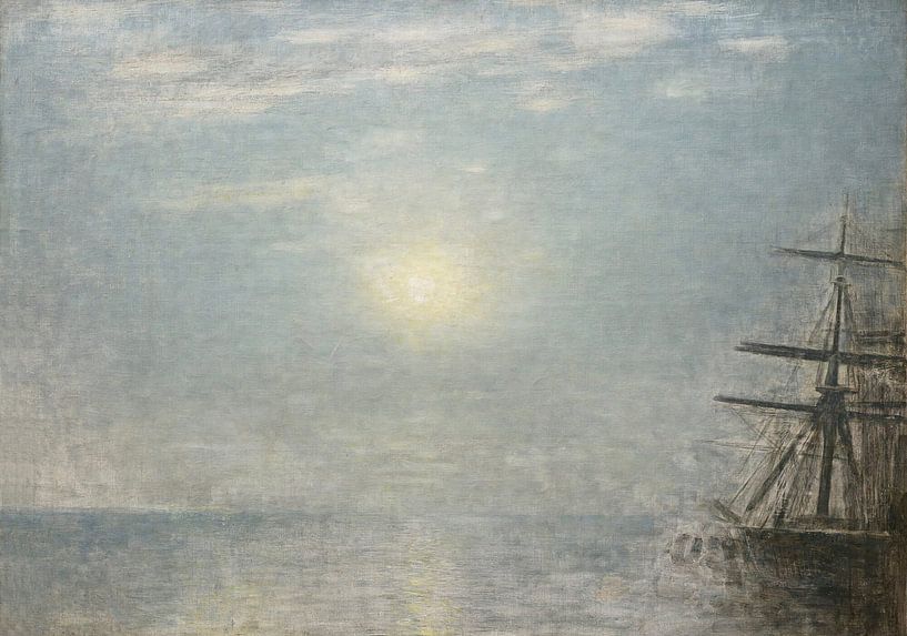 Sonne über dem Meer, Vilhelm Hammershøi von Meesterlijcke Meesters