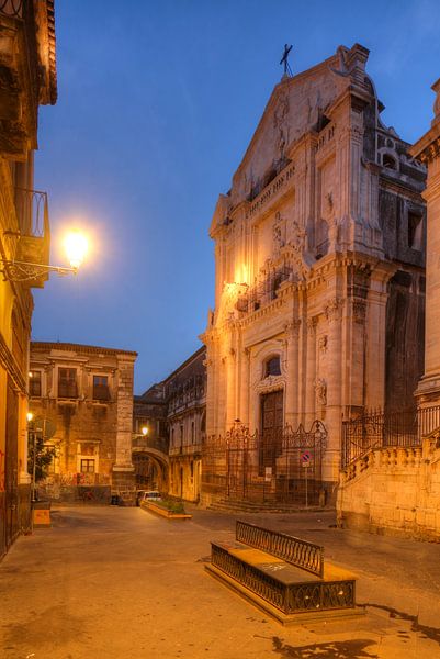 Kerk van Sint Benedictus in Via Crociferi, Catania, Sicilië, Italië, Europa van Torsten Krüger