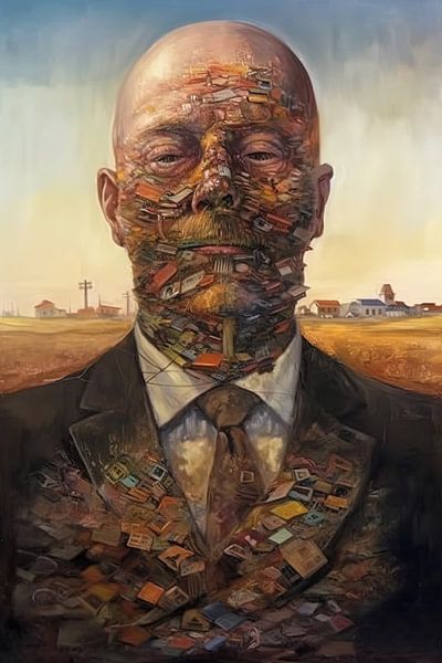 Surreal portrait by Hans-Jürgen Flaswinkel