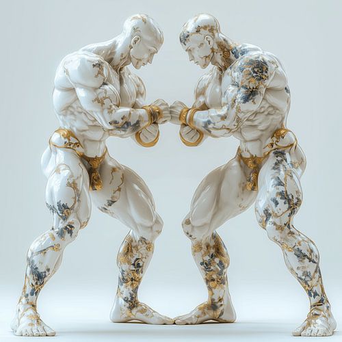 Male perfection cast in stone