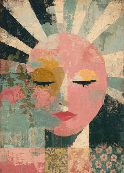 Retro Sun - Vintage Illustration by Niklas Maximilian