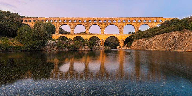 Panorama and sunrise at Pont Du Gard, France by Henk Meijer Photography