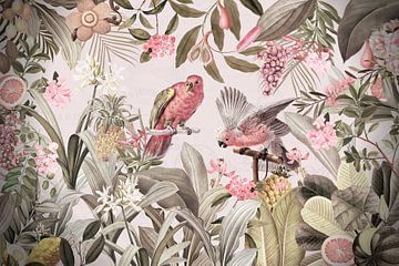 Pink Kakadus Im Tropischen Regenwald von Floral Abstractions