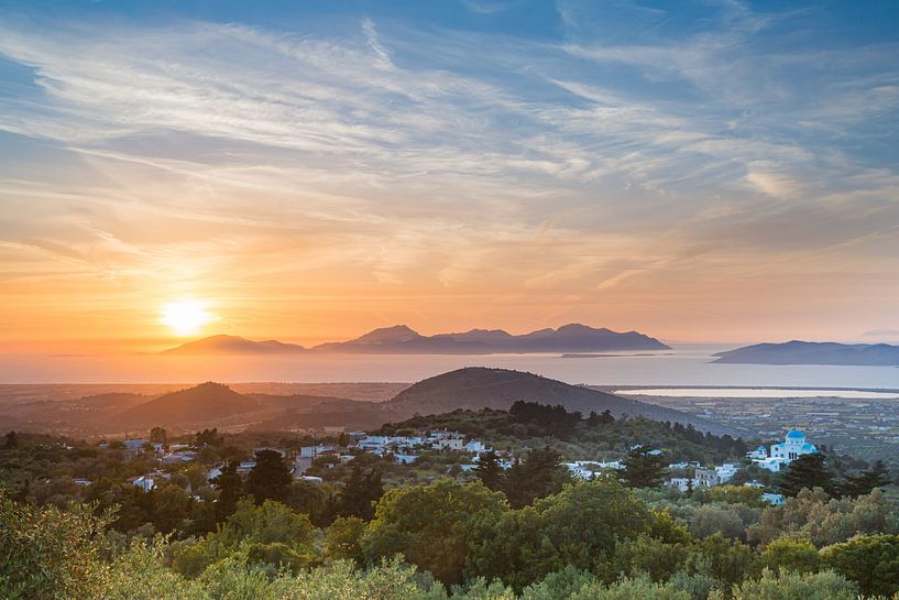 Coucher de soleil dans la mer Égée par Werner Reins