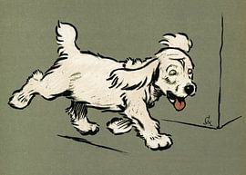 Cecil Aldin – „The White Puppy Book“ (1910) | Vintage-Druck mit Hundeillustration – „Rags“, ein weißer Terrier von Timeless Artworks