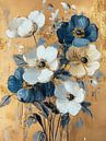 Flowers Gold by Wonderful Art thumbnail