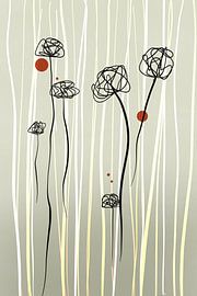 Blumen und Streifen von AnkieArt