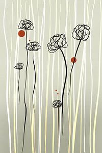 Blumen und Streifen