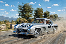 A Mercedes-Benz 300 SL at the 1952 Mille Miglia by DeVerviersBelgium