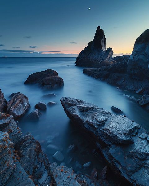 Op weg langs de zee van fernlichtsicht