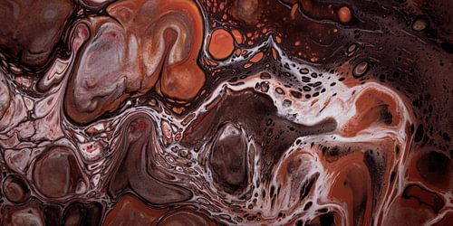 Vloeibare kleuren: bruin, oranje