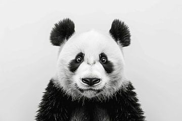 Panda in zwart-wit van Poster Art Shop