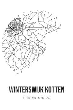 Winterswijk Kotten (Gueldre) | Carte | Noir et blanc sur Rezona