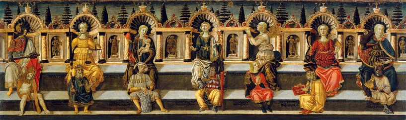 Giovanni di Ser Giovanni Guidi, Die sieben Tugenden - 1465-70 von Atelier Liesjes