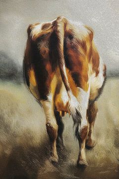 Het achterste van een koe