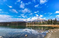 At the foot of Pyramid Mountain ......