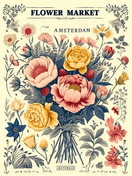 Flower Market: Amserdam #1 van ByNoukk