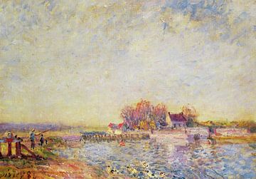 Alfred Sisley,River Scene met eenden, 1881