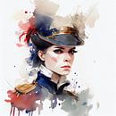 Watercolor Napoleonic Soldier Woman #1 by Chromatic Fusion Studio thumbnail