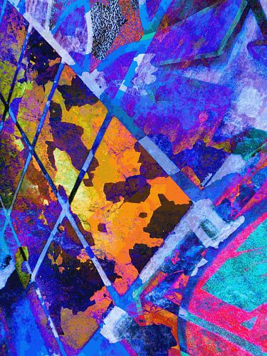 Modern, Abstract Digitaal Kunstwerk - The Imaginary World Outside (Rechts)