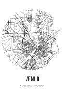 Venlo (Limburg) | Map | Black and white