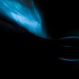 Magische Dolfijnen - Zwart Blauw - Horizontaal van Pieter Parlevliet