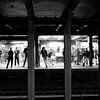 Metro in New York City, USA in zwart-wit 2 van Ingrid Meuleman