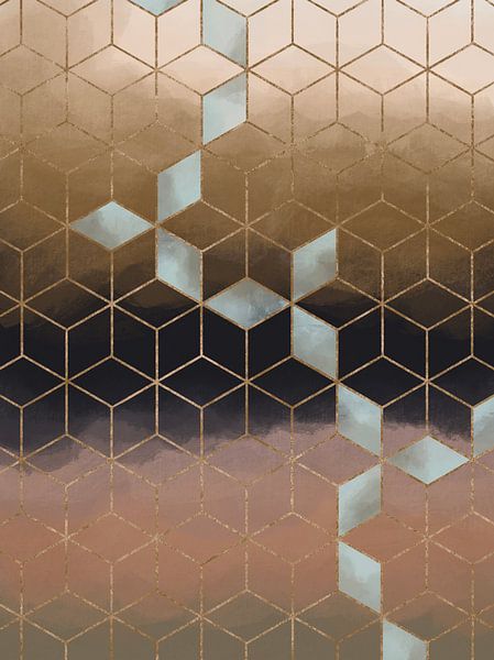 Modern abstract art -growing diamonds by Studio Malabar