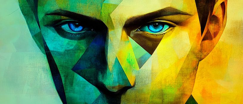 Play of colours of the soul - Portrait view by Poster Art Shop