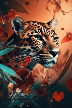 Tiger in the jungle by Digitale Schilderijen