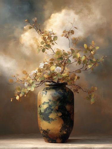Golden Moss Bouquet by Eye catching paintings