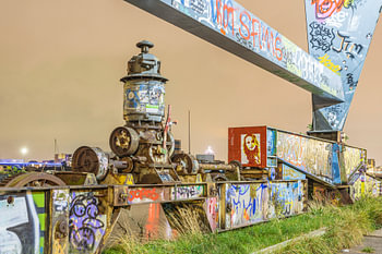 Graffitis sur le terrain de NDSM à Amsterdam